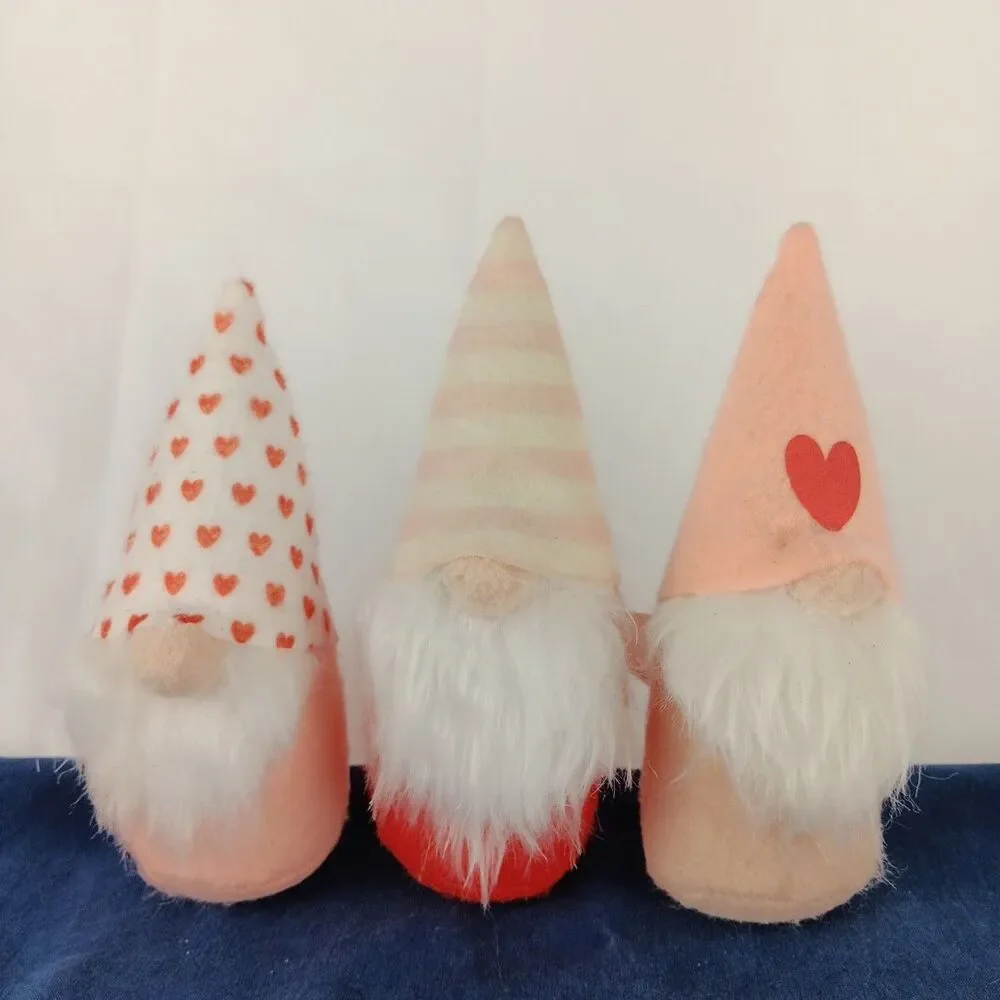 Target Bullseye Playground Valentine Gnome Figures Heart Love Small 5.5in